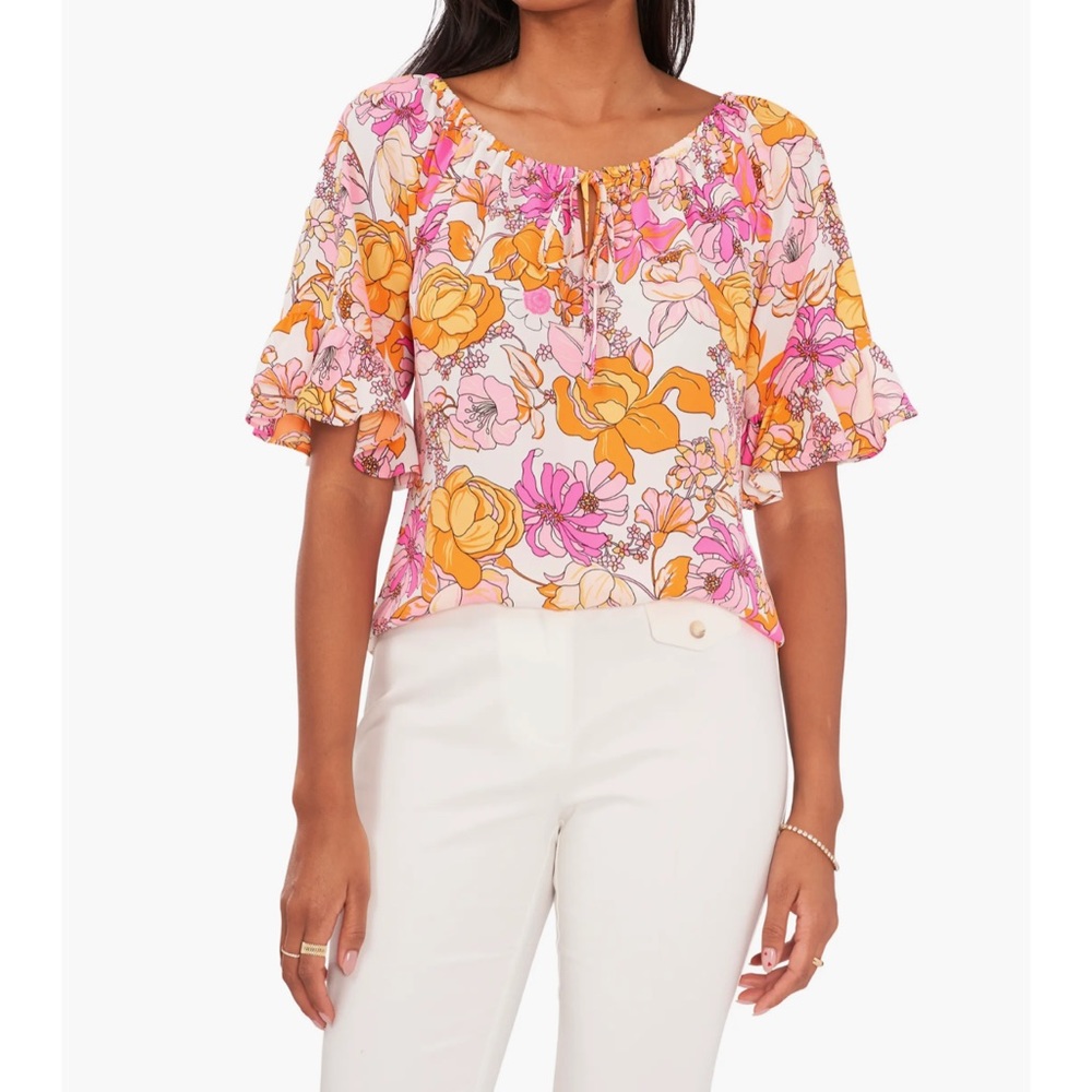 Floral off the shoulder top